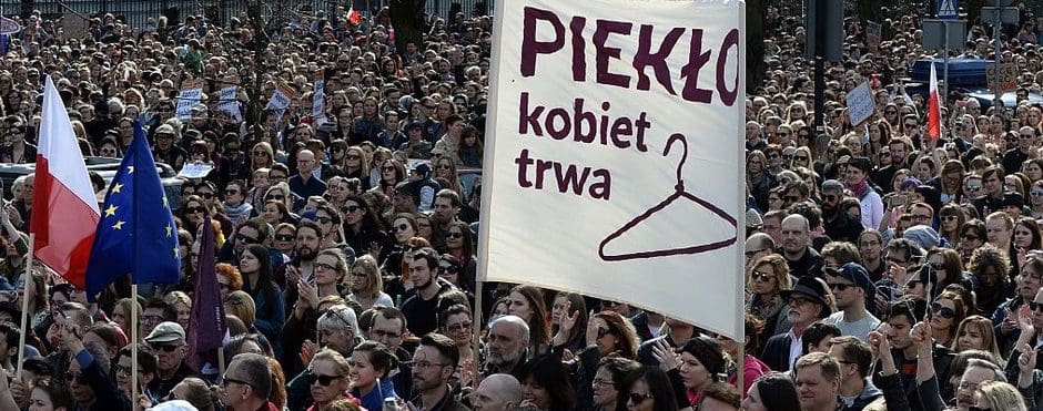 abortion rally Poland
