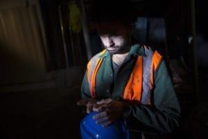 Qatar Migrant Worker in orange vest