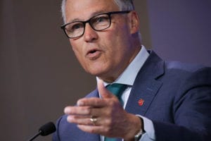 Democratic presidential candidate and Governor of Washington Jay Inslee speaks about climate change at the Council on Foreign Relations