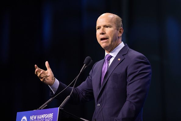 Democratic presidential candidate, former Rep. John Delaney (D-MD) speaks at the New Hampshire Democratic Party Convention