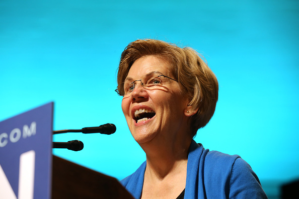 Democratic presidential candidate Sen. Elizabeth Warren (D-MA) campaigns at the Seattle Center Armory