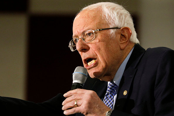 Democratic presidential candidate Sen. Bernie Sanders (I-VT) holds a campaign rally at Salina Intermediate School