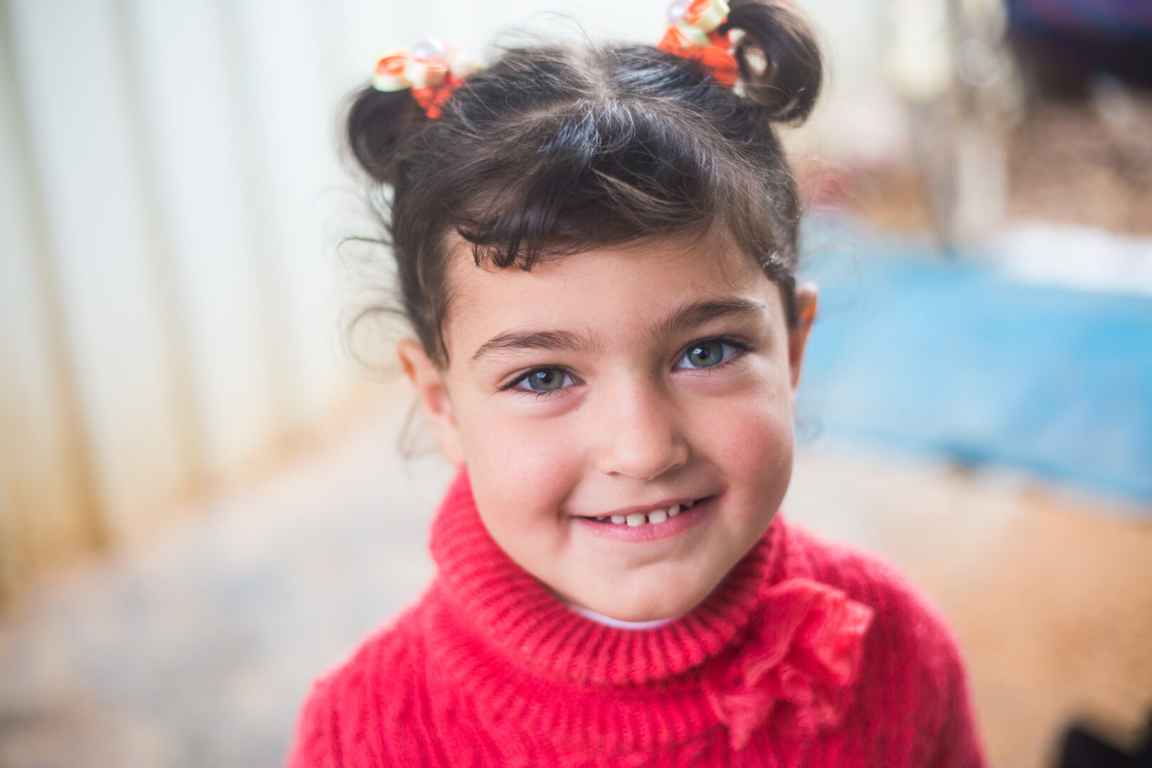 Young girl smiling