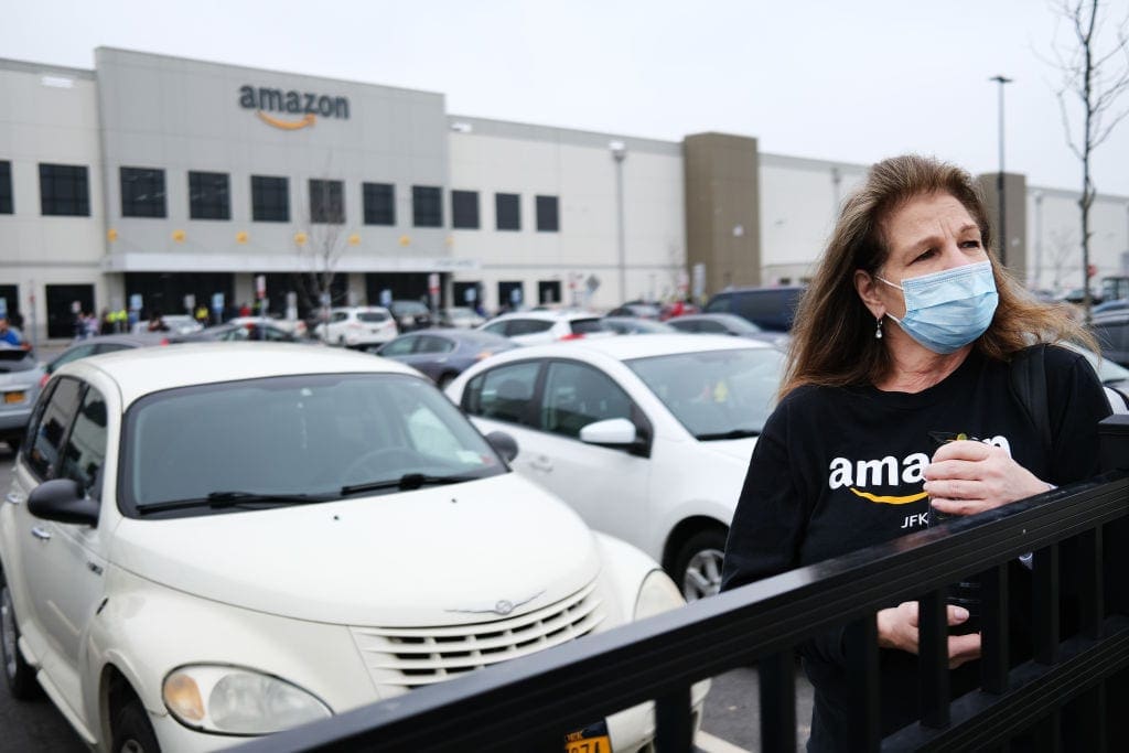 Amazon Workers At Staten Island Warehouse Strike Over Coronavirus Protection