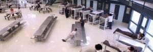 Photo from the report "We are Adrift, About to Sink" - detention facility in the USA. Photo from 2010.