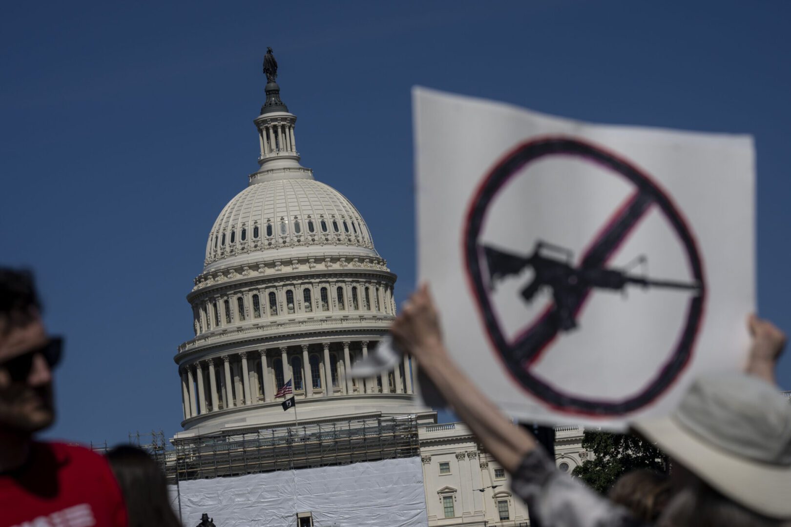 gun safety protest in front of Capitol