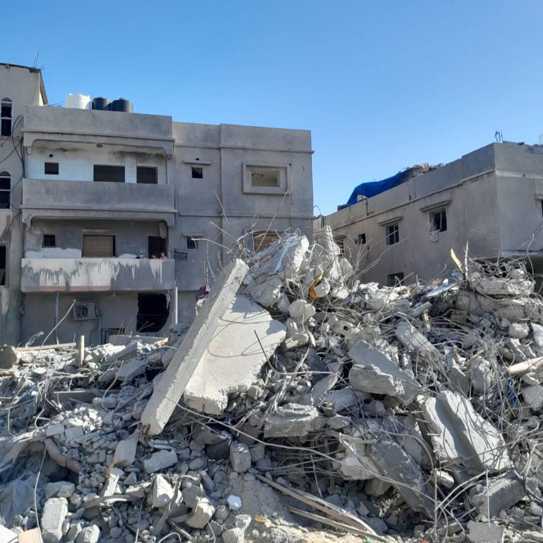 Damage caused to the al-Najjar family home.