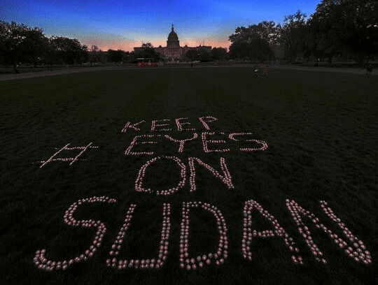 #KeepEyesOnSudan candlelight rally in Washington DC
