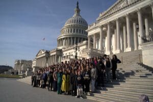 AIUSA members on Lobby Day in front of Capitol