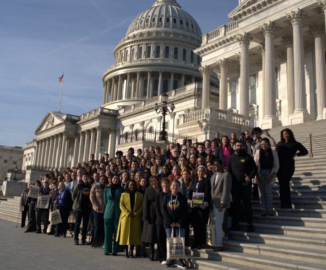 AIUSA members on Lobby Day in front of Capitol