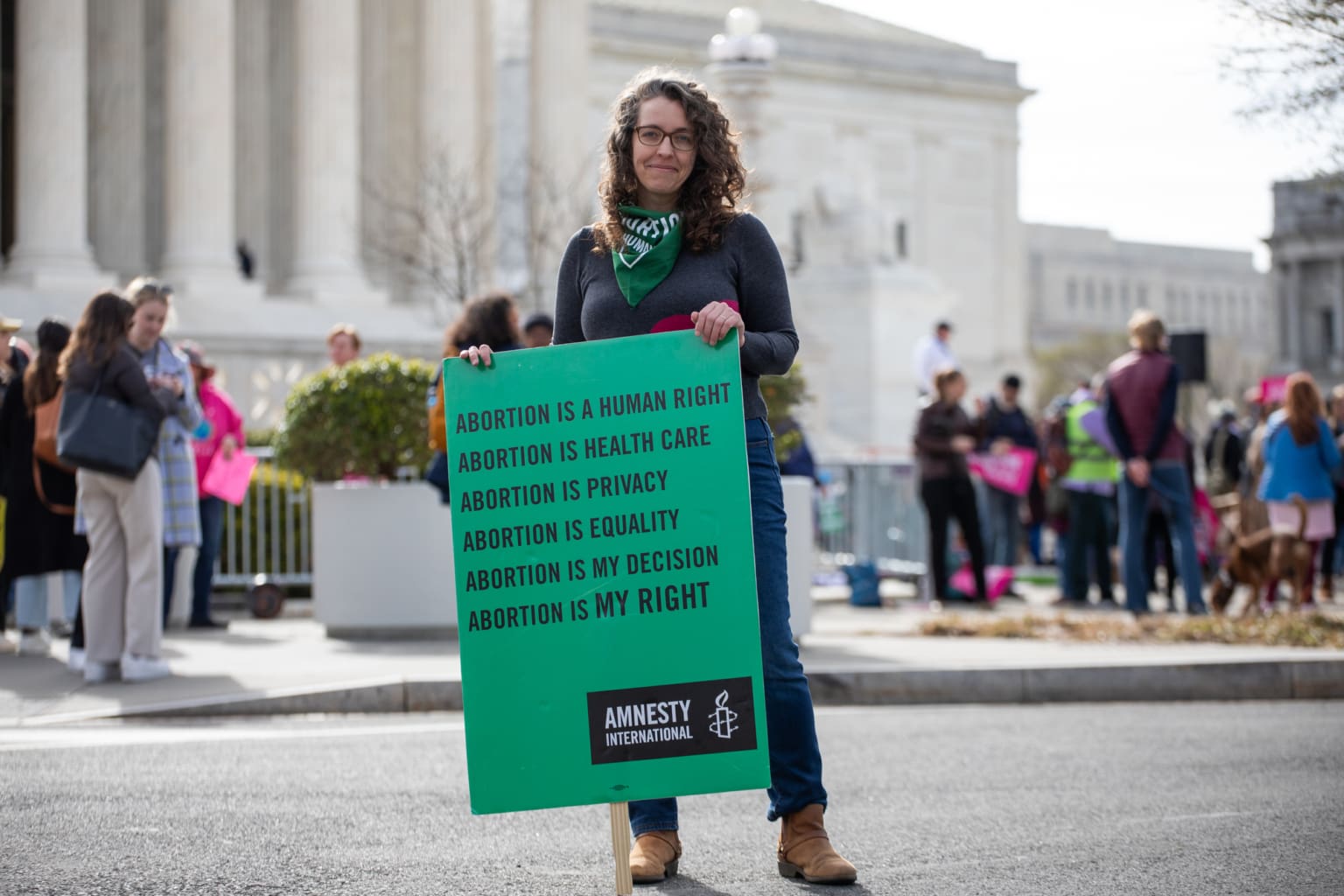 Tarah Demant is National Director of Programs at Amnesty International USA, where she campaigns on issues such gender justice and abortion rights. The past year has been one of the toughest for her, as the USA has seen a huge rollback on human rights.
