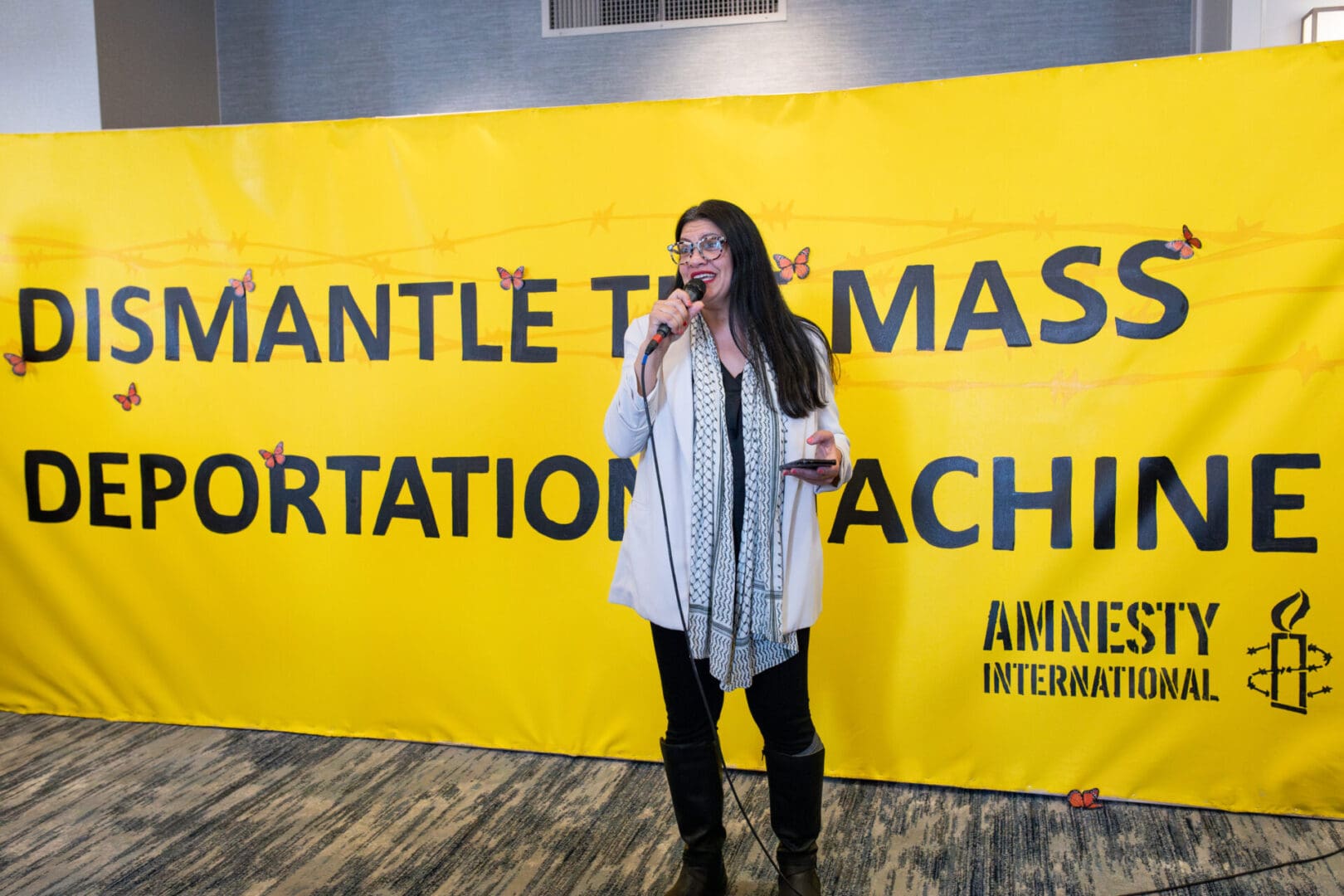 The action also featured special guest speaker, U.S. Congresswoman Rashida Tlaib, who echoed the call and encouraged attendees to stand together during the many challenges ahead.