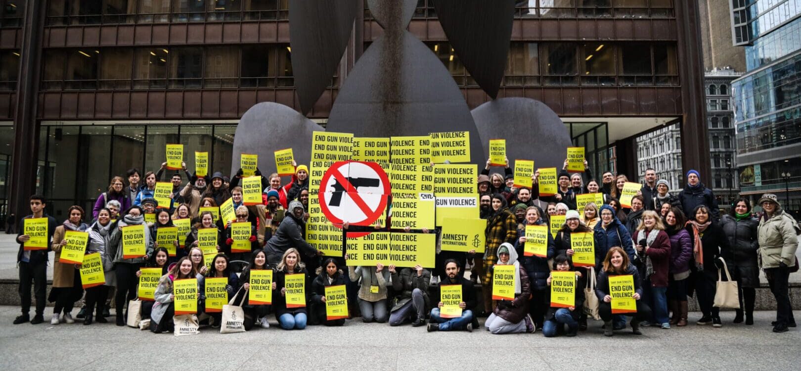 Amnesty International USA holds a rally to end gun violence