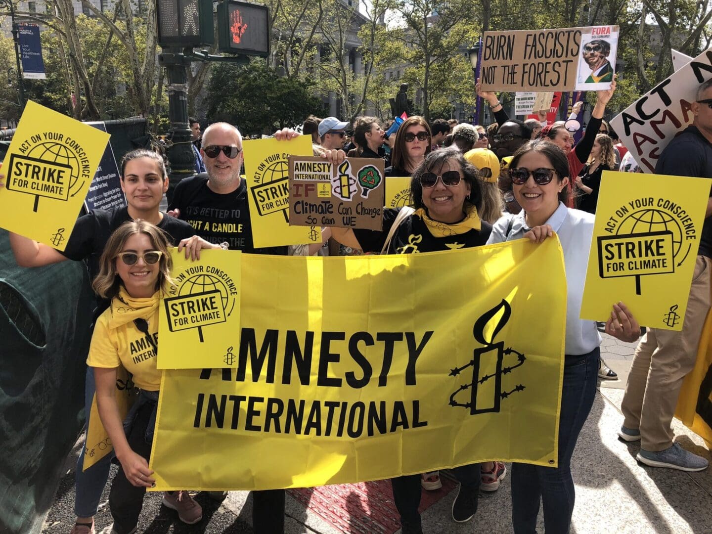Amnesty International USA protest on climate change