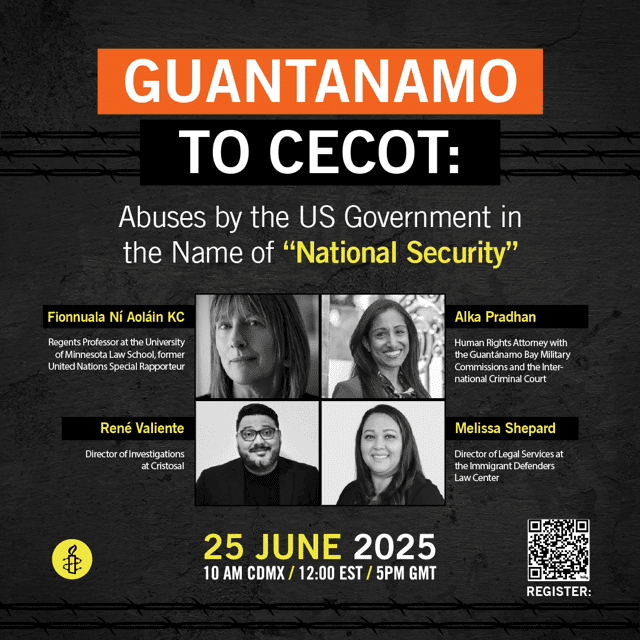 Guantanamo to CECOT webinar promotion
