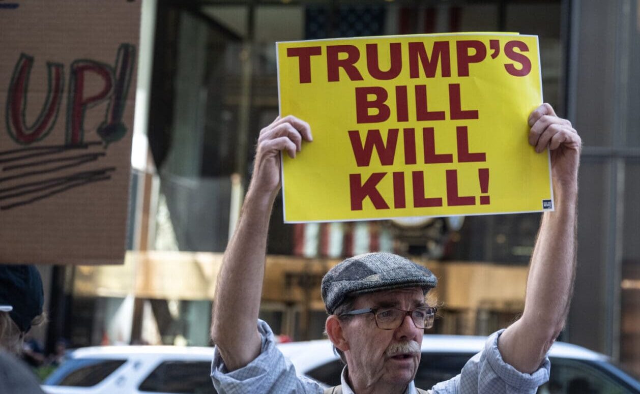 Protest Against Republican Bill Held Outsided Trump Tower In New York