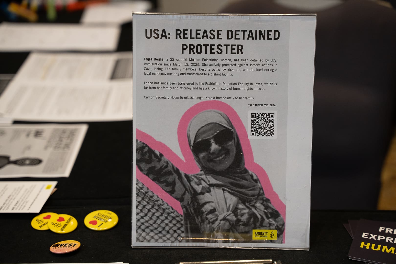Amnesty International Urgent Action for Leqaa Kordia (Adeel Hassan/ASH Photo & Media LLC)