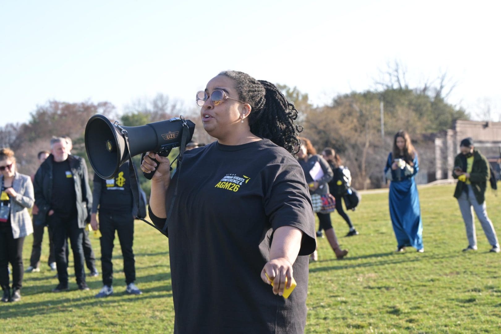 Amnesty International ‘Ringing Alarm Bells for Authoritarian Practices’ on Saturday, March 7th, 2026in Washington. (Joy Asico-Smith/AP Content Services for Amnesty International USA)