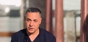 Photo of Palestinian doctor Hussam Abu Safiya