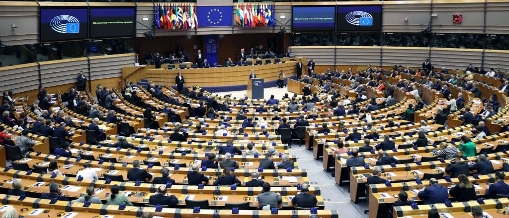 Interior of EU parliament