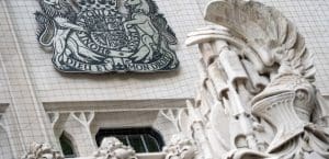 Zoom-in photograph of United Kingdom Supreme Court